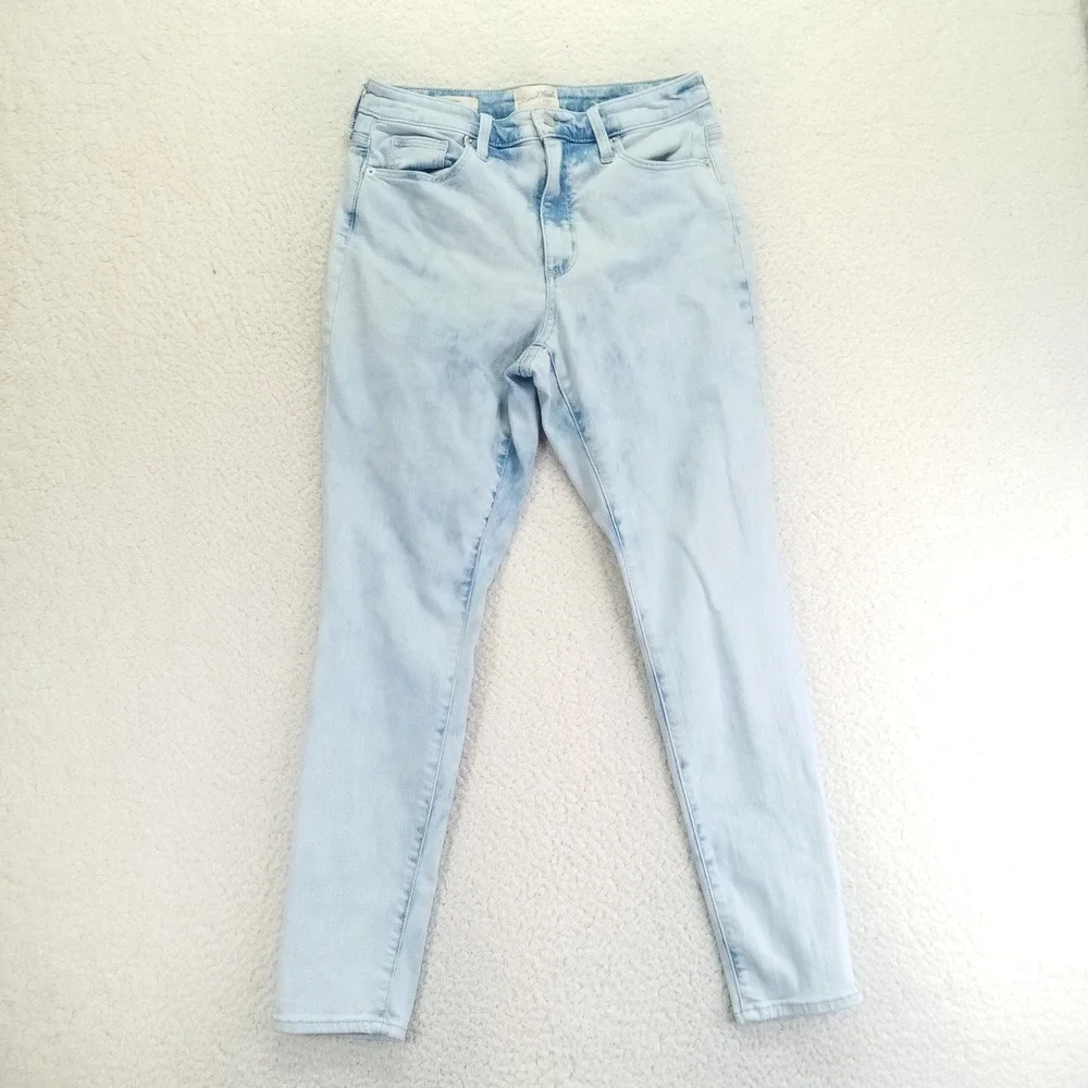 Universal Thread Women High Rise Skinny Jeans Light Wash Blue Size 8/29R Stretch